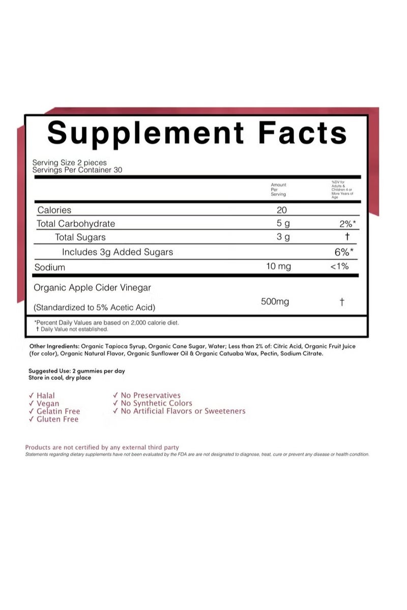 Vitamina Apple Cider Vinegar Gummies – 60 Gummies - Image 2