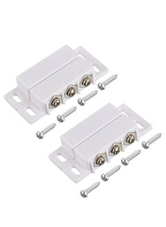 Magnetic Reed Switch, Normally Open and Normally Closed NC NO Magnetic Proximity Switch for Door Alarm, Window Safety, Agnetic Door Switch for DC 5V 12V 24V Light (White, 2 Pack)