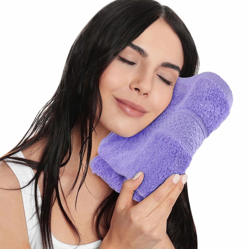 Cleanbear 6 Pack Hand Towels for Bathroom, 100% Cotton Absorbent Face Towels with 6 Assorted Colors for Shower, Kitchen, College Dorm Use, 13" x 29", Multi-Color Towels - Image 4