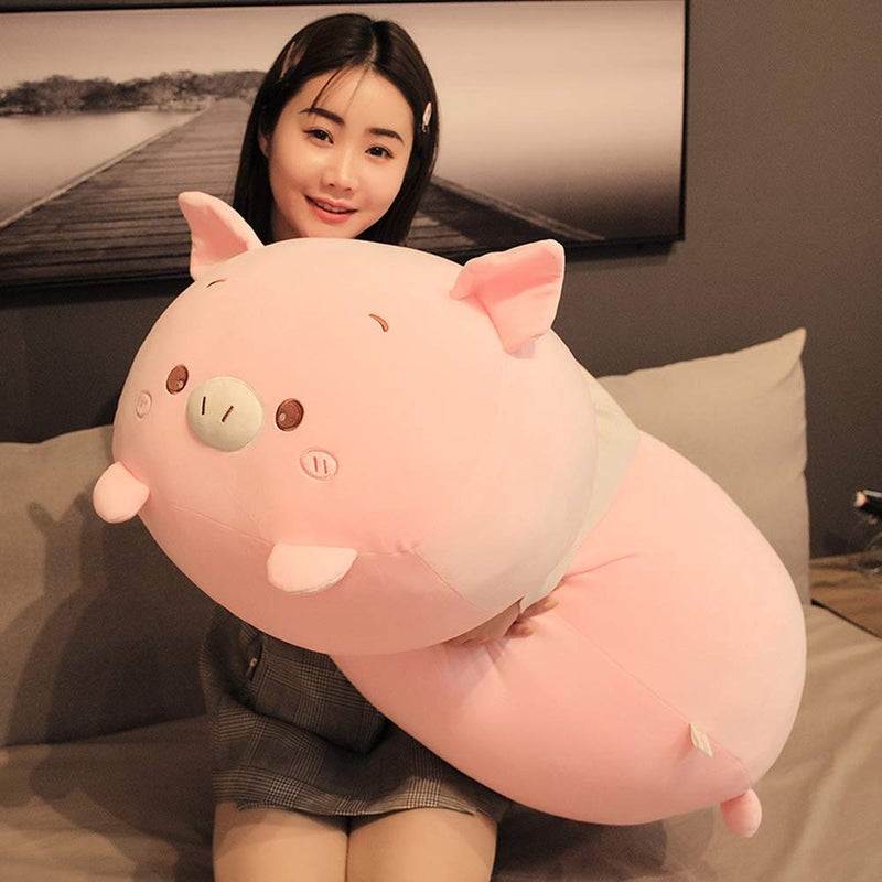 Jensquaify Pig Plush Pillow Soft Pig Stuffed Animal Toy Piggy Body Pillow 335 - Image 2