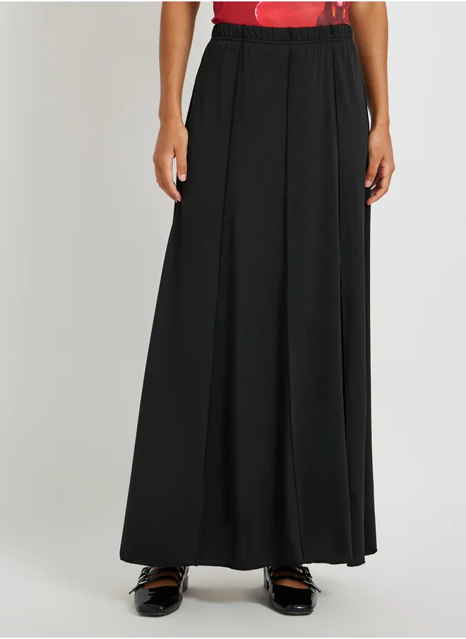 ستايلي Solid High Rise A-Line Maxi Skirt