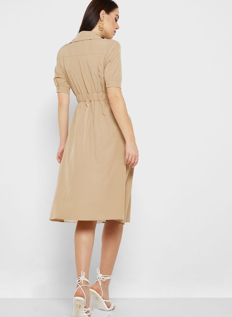 ايلا فستان لف نمط كتل الألوان - Image 2