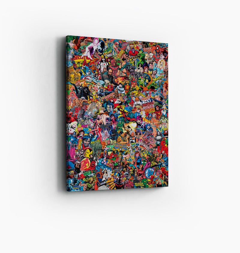 TNESSENTIAL Marvel Comics Characters Poster Superheroes Framed Canvas Print Comics Wall Art Print Artwork Home Decor FF1, Birthday Gift - Image 3