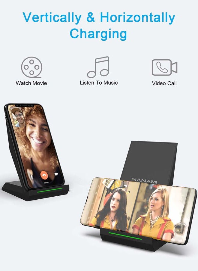 NANAMI  30W Max Wireless Charger,Qi Certified Fast Charging Stand With USB-A Port Compatible iPhone 16/15/14/13/12/11,Phone Charger for Samsung Galaxy S25/S24/S23/S22/S21(with PD Adapter Phone Charger) - Image 5