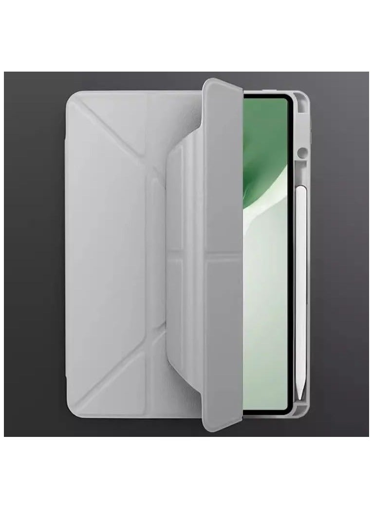 Case Compatible with Honor MagicPad 2 12.3 Inch 2024 Ultra thin Y Folding Leather Case with Pencil Holder Transparent Acrylic Back Shell Protective Cover - Image 3