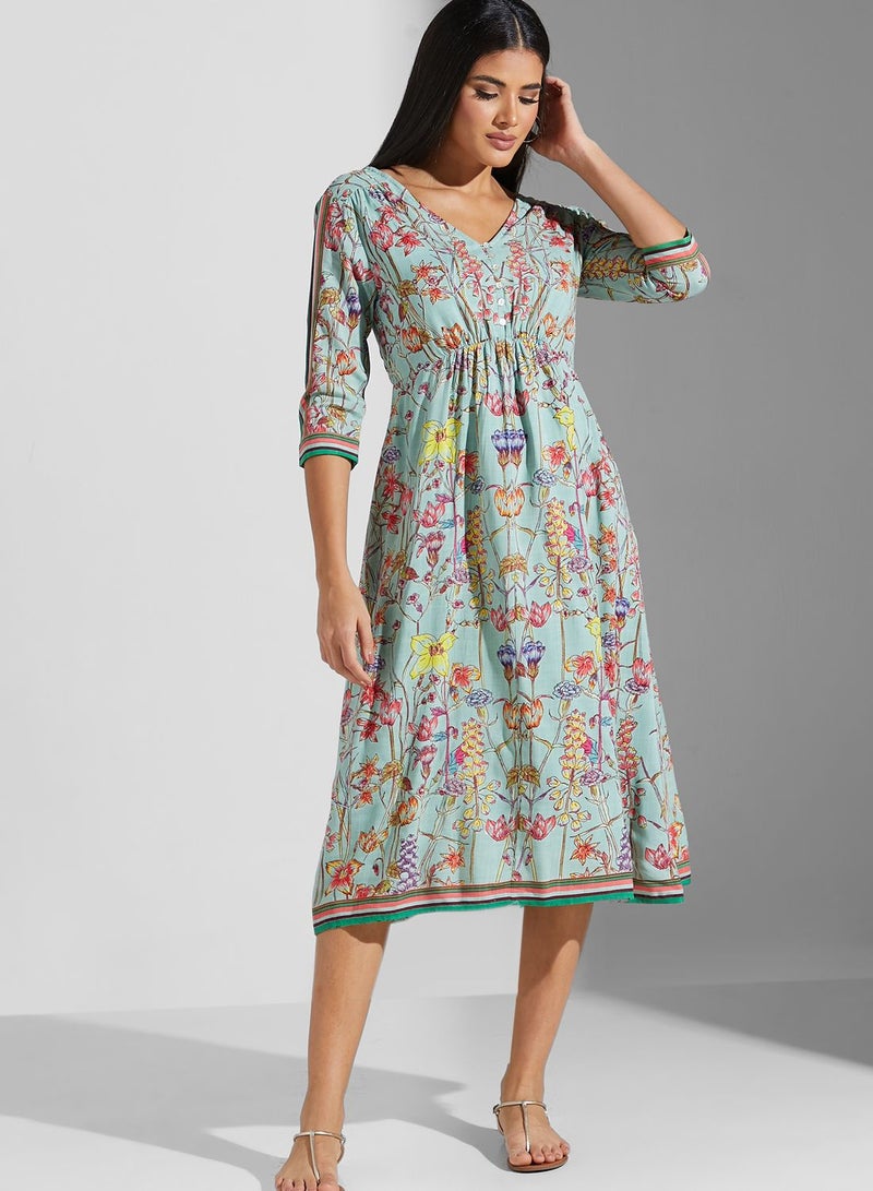 Label RITU KUMAR Floral Print Dress  - Image 4
