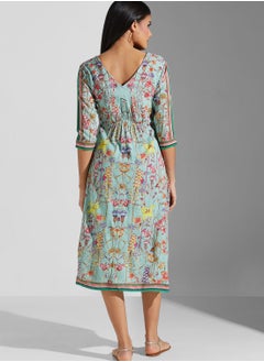 Label RITU KUMAR Printed Pleat Detail Dress  - Image 2