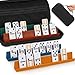 NiToy Double 6 Dominos Set for Adults with 28 Tiles 2x1x028 Inches 4 Silicone Domino Racks 10x118x118 Inches Classic Board Games with Portable Case for Family Game Nights Travel - Image 2