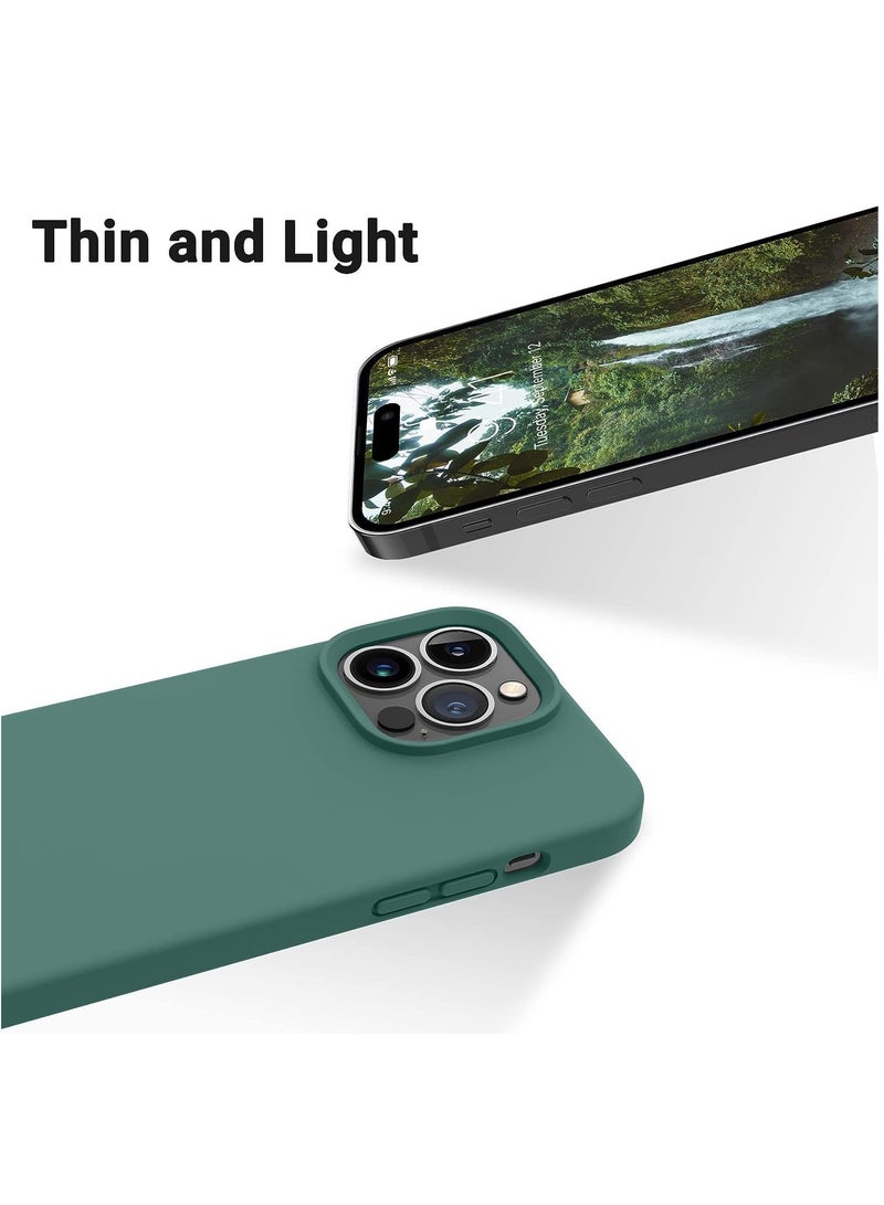 ELTRAZONE Case for iPhone 15 Pro Max Cover Green Slim Fit Soft Back TPU Cover Flexible Silicone Cover Matte for iPhone 15 Pro Max - Image 4