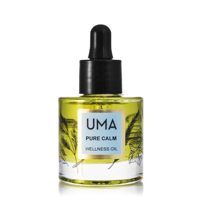 PURE CALM WELLNESS OIL NOURISHING AROMATIC HARMONIZING 100 AYURVEDIC SUSTAINABLE CONTAINS CHAMOMILE LAVENDER PROMOTES MINDFUL SOOTHING EFFECT