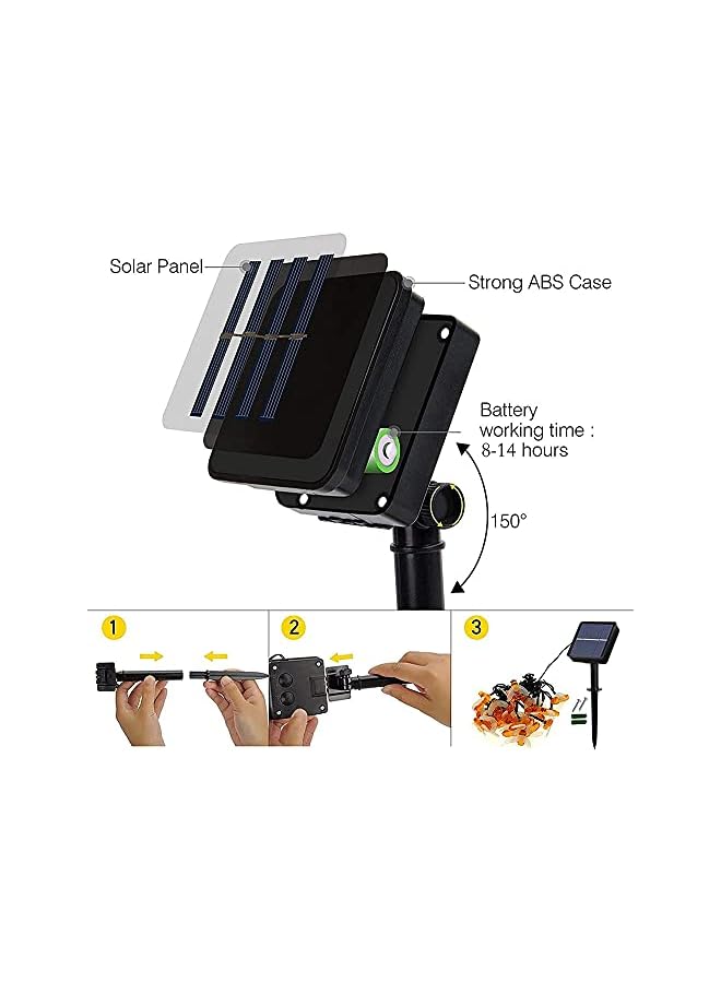 The Bros solar garden lights, bee fairy tale string lights, outdoor/indoor garden lighting, suitable for flower fences, lawns, courtyards, festoons, summer parties, (warm white) [Energy Class A++] - Image 5