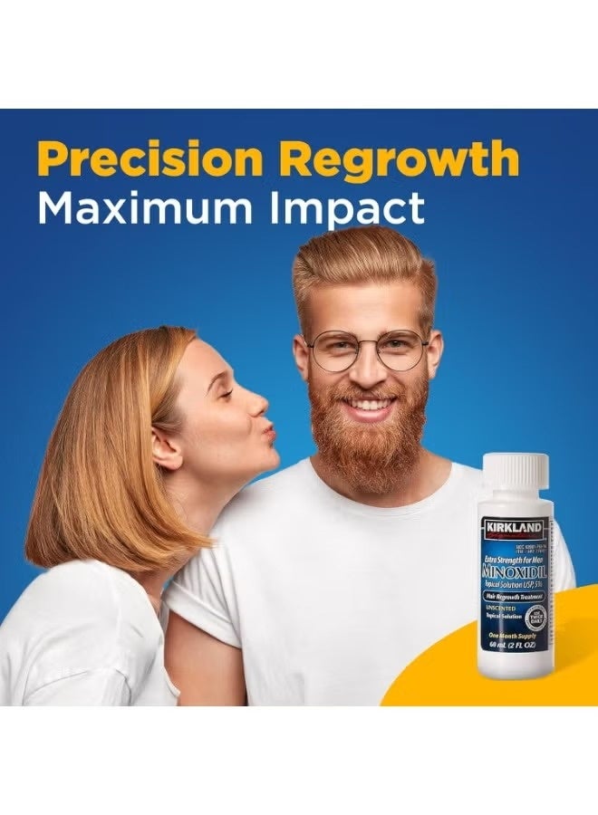 Kirkland Signature 6-Pack Minoxidil Topical Solution Usp, 5% Hair Regrowth Treatment For Men,6 X 60 Ml - Image 2