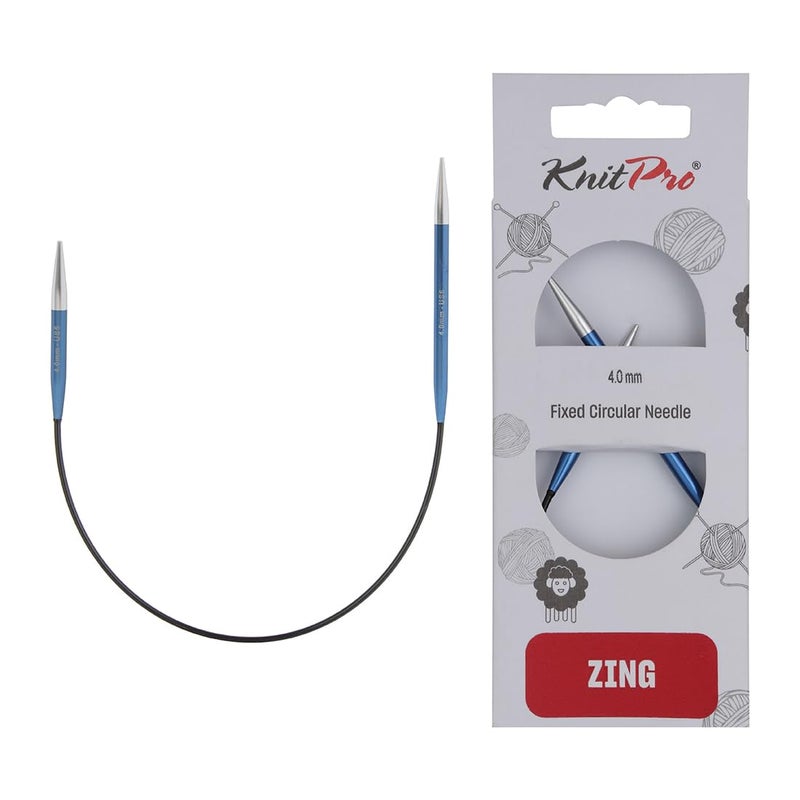 KnitPro Zing Fixed Circular Needles Asymmetrical 10 25cm  Size 400mm