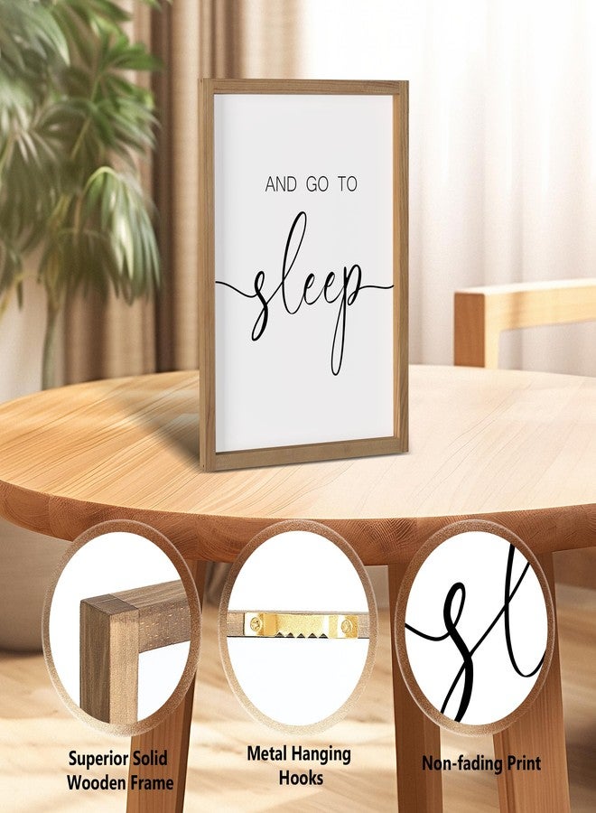Heiple Give It to God and Go to Sleep Sign Set of 3 Above Bed Wall Decor Farmhouse Bedroom Decor Wood Framed Art Rustic Master Bedroom Essentials Home Decoration (Brown, 11”x14”) - Image 4