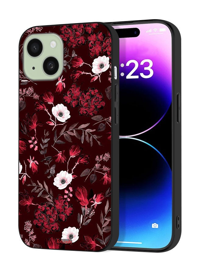 Tolwak Apple iPhone 15 Protective Case Cover Small Flowers And Tropical Leaves - Image 1