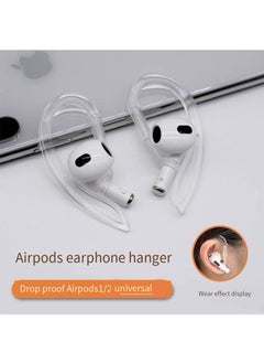 Generic Transparent Ear Hooks Compatible for AirPods Pro 360° Rotation Adjustable Flexible Anti-Slip Anti-Lost Sport Outdoor Replacement Earhooks Holder for AirPod Pro Multi-Dimensional Adjustable  - Image 4