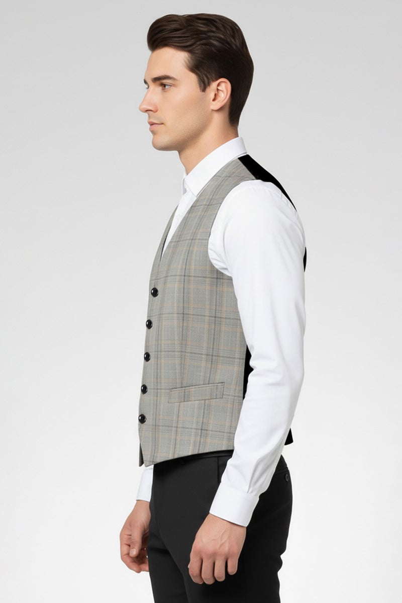 GANT سترات نصف رسمية للرجال بتصميم مربعات مادراس، مقاس عادي، متعددة الألوان - Image 3