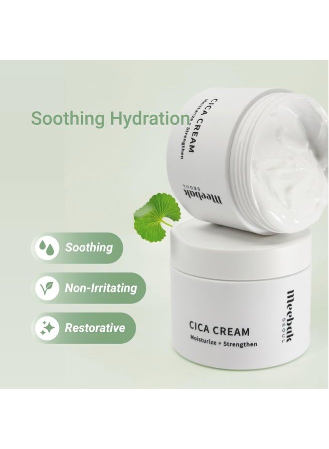 Meebak Cica Cream | Daily Repair Moisturizer with Niacinamide, Ceramide, & Retinol | Deep Hydration & Soothing | Locks in Moisture | Suitable for Sensitive Skin - Image 3