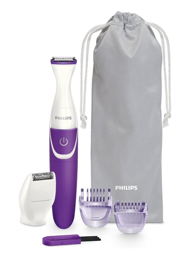 Philips Essential Bikini Trimmer BRT383/15, Purple/White - Image 1