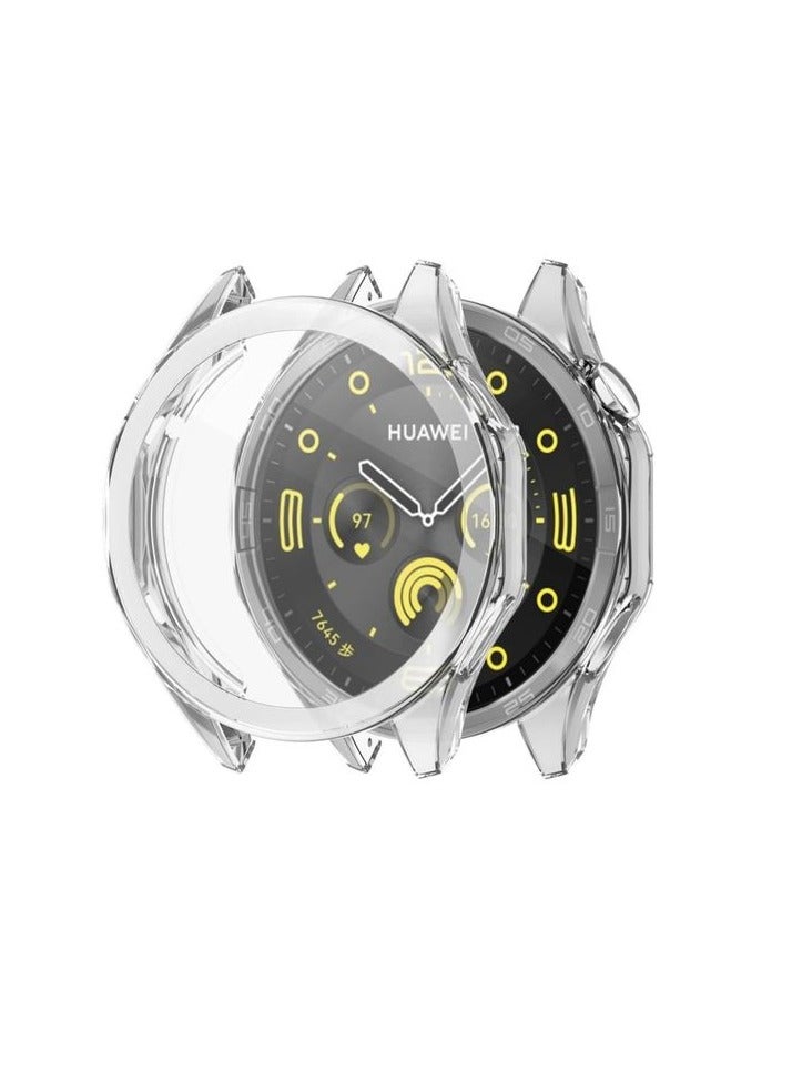 Protective Case Compatible With Huawei Watch GT 5 46mm, All-around Flexible TPU- Clear - Image 2