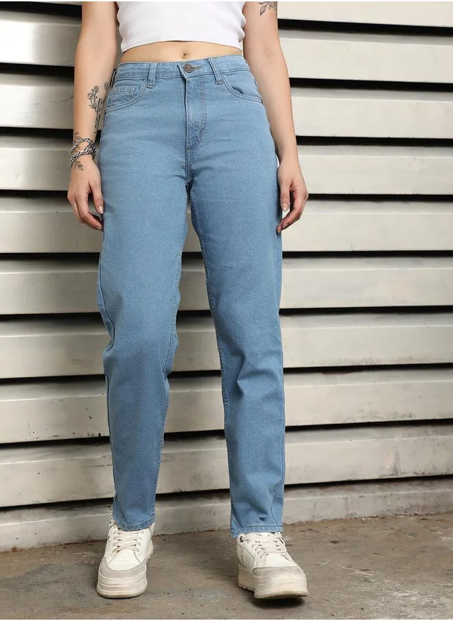 HIGH STAR Slim Fit High Rise Clean Look Stretchable Jeans by Styli