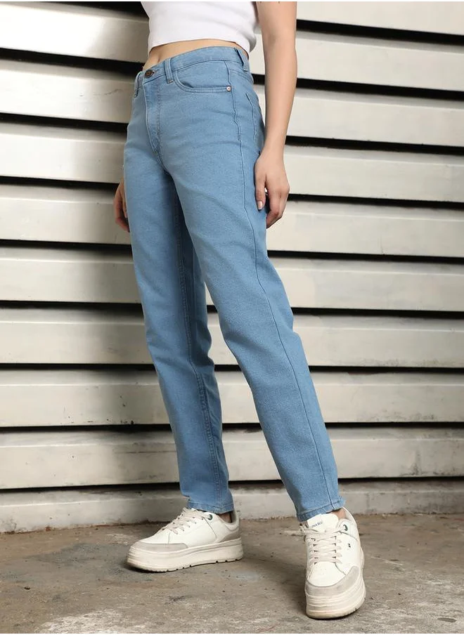 HIGH STAR Slim Fit High Rise Clean Look Stretchable Jeans by Styli