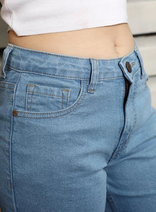 HIGH STAR Slim Fit High Rise Clean Look Stretchable Jeans by Styli