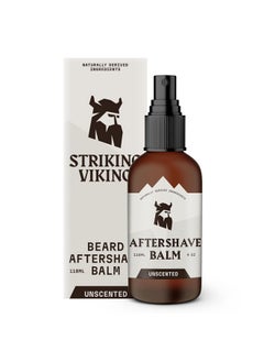 Striking Viking Shaving Products For Men - Unscented (4 Oz Bottle) - Unscented Aftershave For Men For Skin Protection - After Shave Balm For Men (4.0 Fl Oz, Unscented)  - Image 1