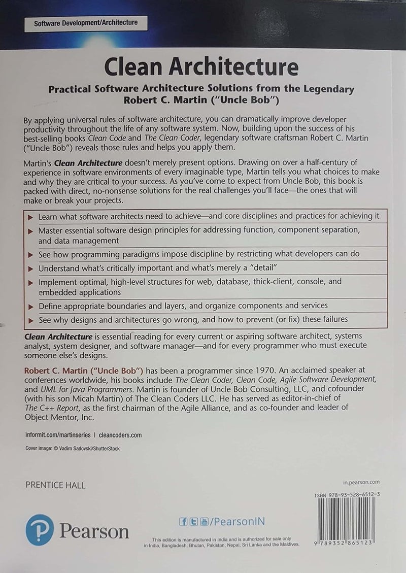 Clean Architecture: A Craftsman's Guide to Software Structure and Design (Robert C. Martin Series) - Image 2