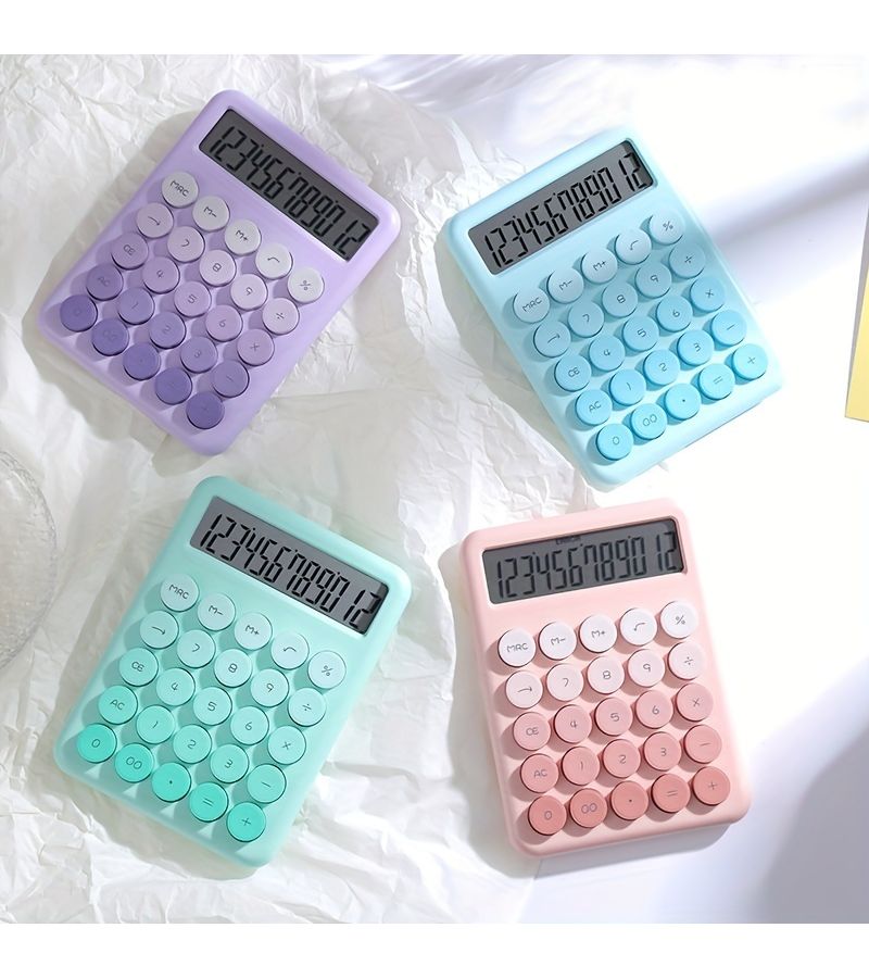 Pink Large Button Scientific Calculator 12 Digit Display Multi Function Office - Image 5