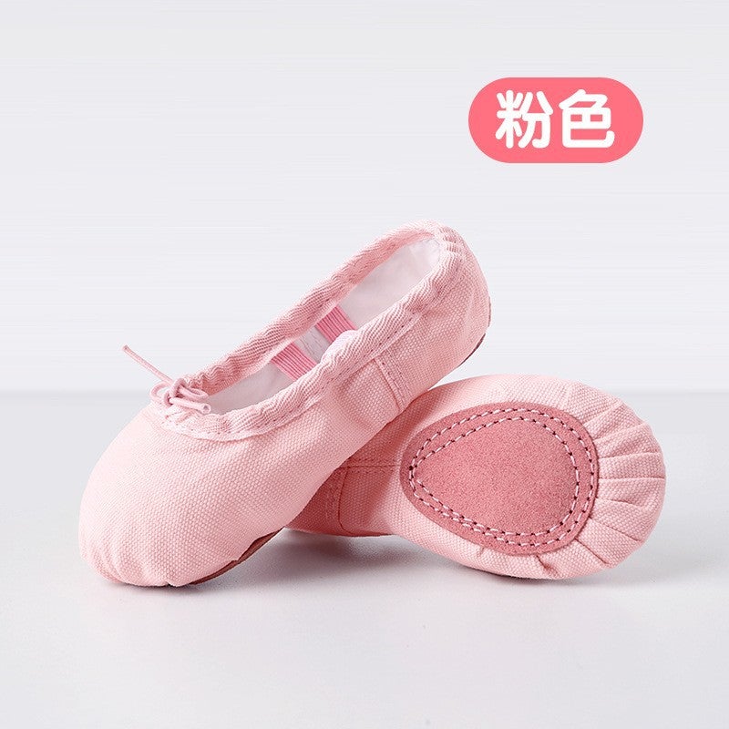 Generic Childrens Dance Shoes Yoga Shoes Ballet Shoes Adult Lace-up Free Practice Chinese Dance Cat Claw Shoes Soft Sole Dance Shoes Pink-lace-up cloth head 