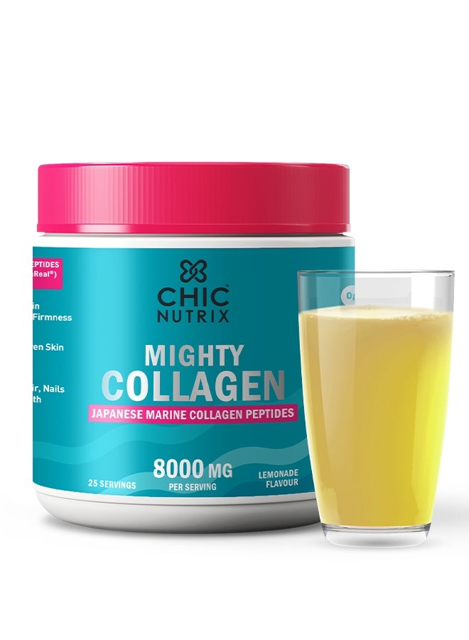 CHICNUTRIX كولاجين مايتي - 8 جرام كولاجين بحري ياباني نقي - 25 حصة، بنكهة الليمون - Image 1