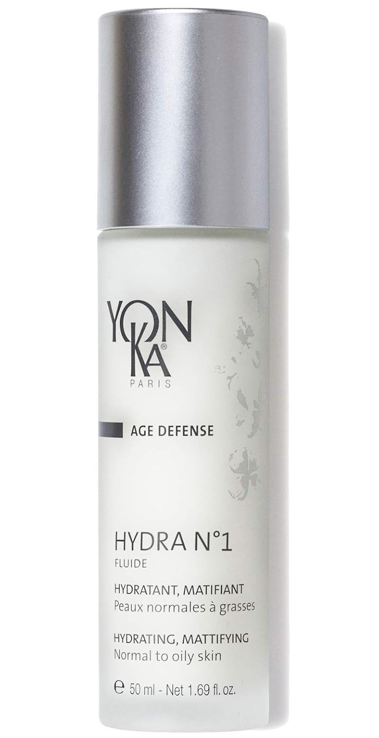 Yonka YonKa Hydra No1 Fluide 50ml Age Defense Skin Care Lightweight Mattifying Moisturizer with Hyaluronic Acid and Silica Normal and Oily Skin ParabenFree
