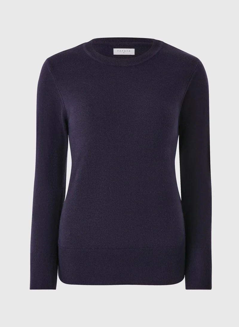 ماتلان Navy Crewneck Soft Jumper