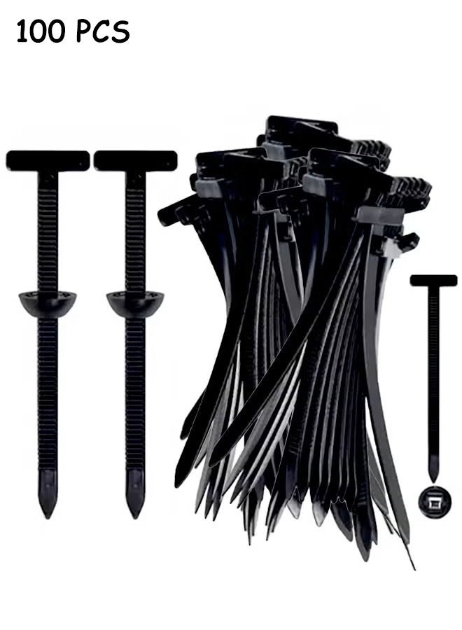 OMEVE 100pcs Heavy-duty Self-locking Nylon Cable Ties - Multi-purpose Plastic Cable Ties for auto repair, office, and outdoor use, including storage racks, auto repair accessories, multi-functional design, nylon cable ties Multi - purpose plastic cable tie buckle tool for daily car repair - Image 1