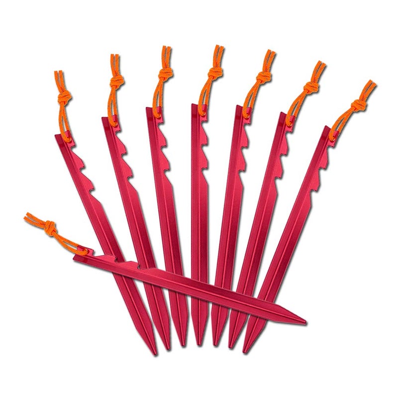 AnyGear 7075 Aluminum Tent Stakes 15 Pack - Ultralight Tri-Beam Tent Pegs with Reflective Rope - Essential Tent Accessories for Camping, Rain Tarps, Hiking, Backpacking - Image 4
