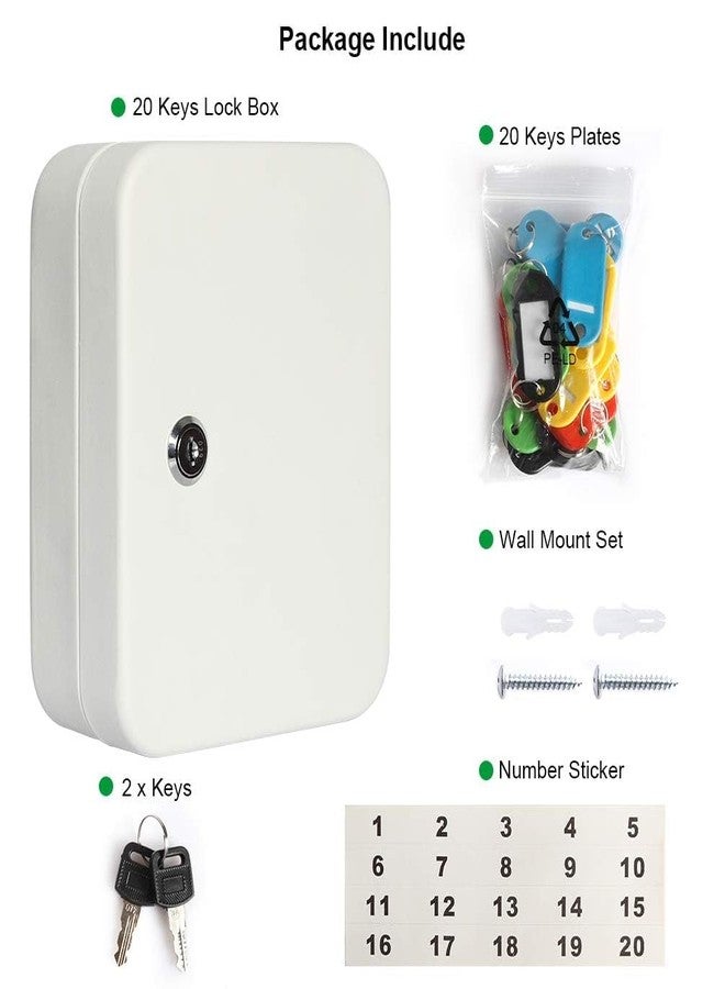 RMYKX Security Metal Key Box – Wall-Mounted with Lock, Key Organizer, 16 Hooks for Keys – Ideal for Home, Office, and Hotel Use (Multicolor) - Image 4