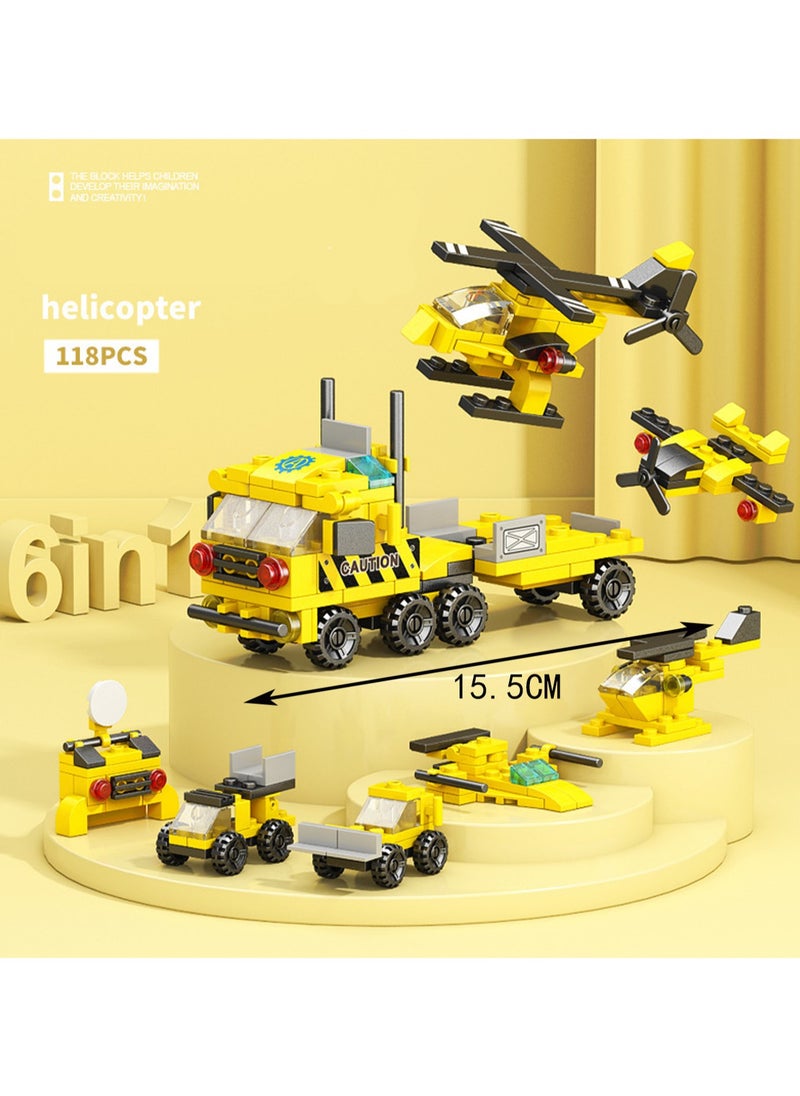 Mini 6-In-1 Engineering Combination 118 Particle Assembly Set Toys, Building Block Assembly Game, Best Learning And Role-Playing, Suitable As A Gift For Boys And Girls Over 6 Years Old  - Image 2