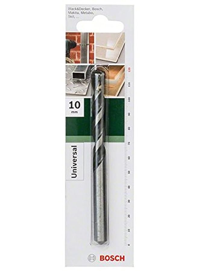 BOSCH Multi Purpose Drill Bit Perfectly Suitable For Use With And Without Impact Drills And Cordless Drill/Drivers 10.00 Mm Diameter 120 Mm Total Length 1 Piece - Image 1