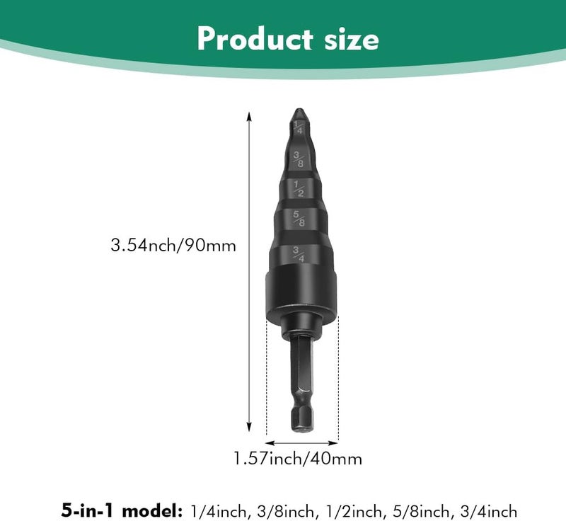 SYCOOVEN SYCOOVEN Swaging Tool Drill Bit Set 5 in 1 Air Conditioner Copper Pipe Expander Multifunction Copper Pipe Flaring Tool Copper Tubing Tool with 14 38 12 58 34 Bitsblack  - Image 3