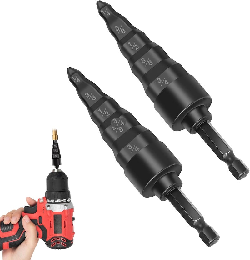 SYCOOVEN SYCOOVEN Swaging Tool Drill Bit Set 5 in 1 Air Conditioner Copper Pipe Expander Multifunction Copper Pipe Flaring Tool Copper Tubing Tool with 14 38 12 58 34 Bitsblack  - Image 2