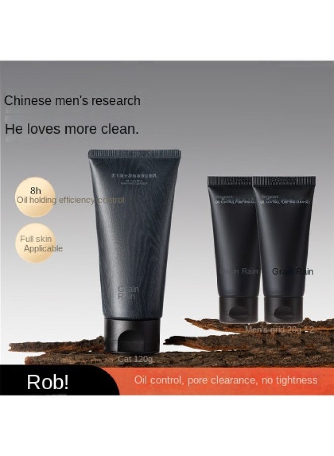 Lingyun Oil Control Series Men's Facial Cleanser, Oil Control And Deep Cleansing, Non-residue, Specially For Men - Image 1