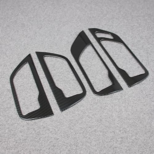 Beautost Fit for Toyota Grand Highlander 2024 2025 2026 Interior Door Handle Bowl Panel Cover Trims Carbon Fiber Black - Image 3