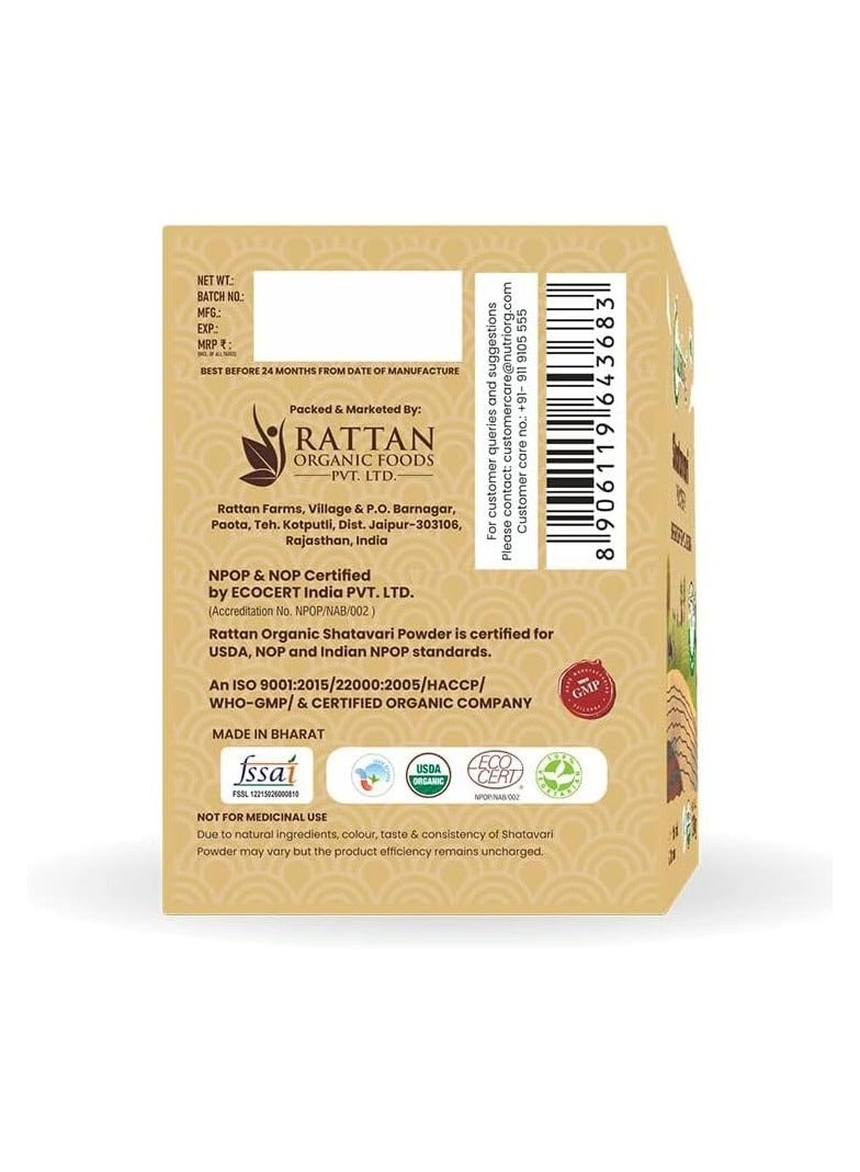 Nutriorg Organic Shatavari Powder 100g | Rejuvenates for Vata and Pitta that Promotes Vitality and Strength. - Image 2