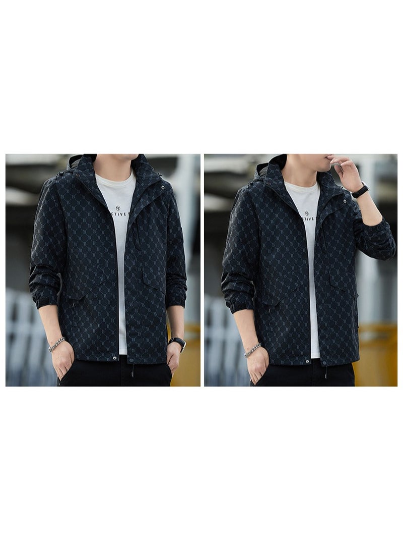 Fashionable Men's Windproof And Waterproof Outdoor Sports Hooded Jacket  - Image 2