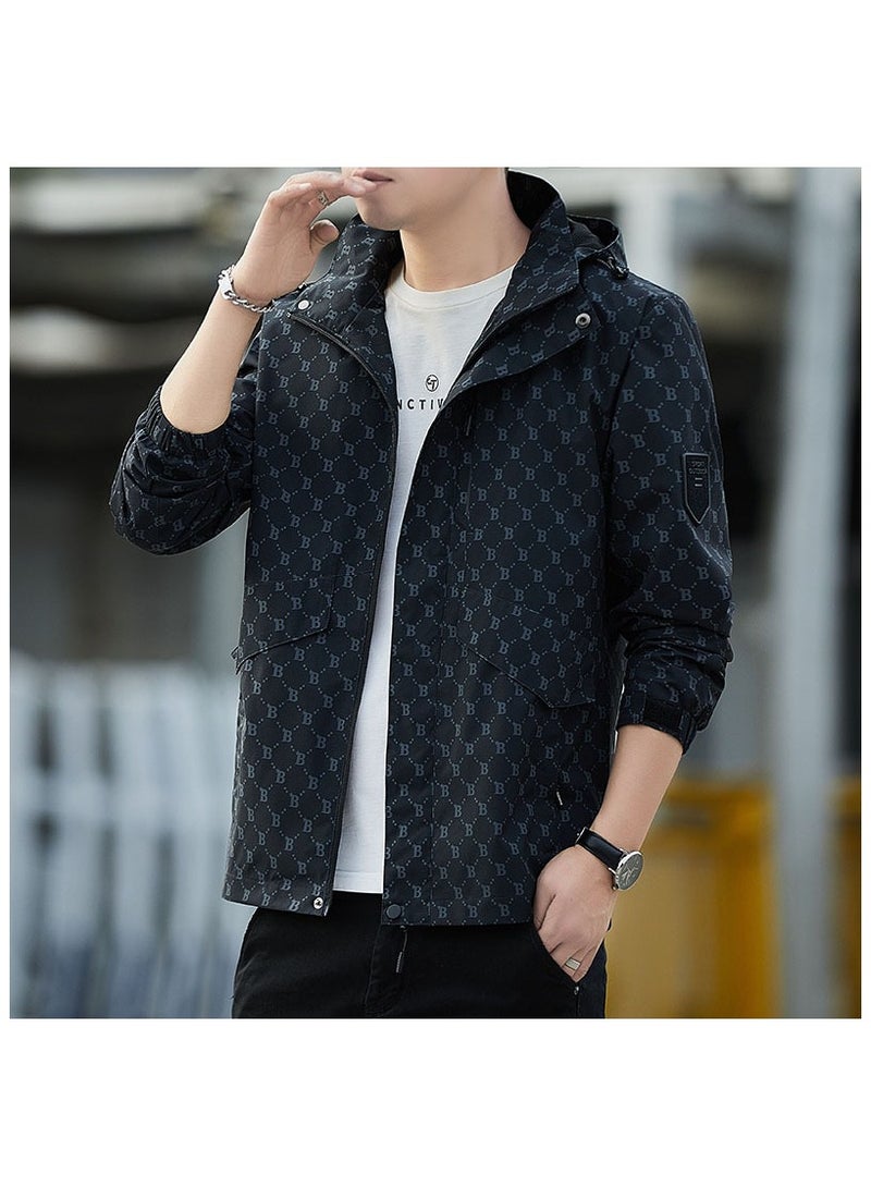 Fashionable Men's Windproof And Waterproof Outdoor Sports Hooded Jacket  - Image 1
