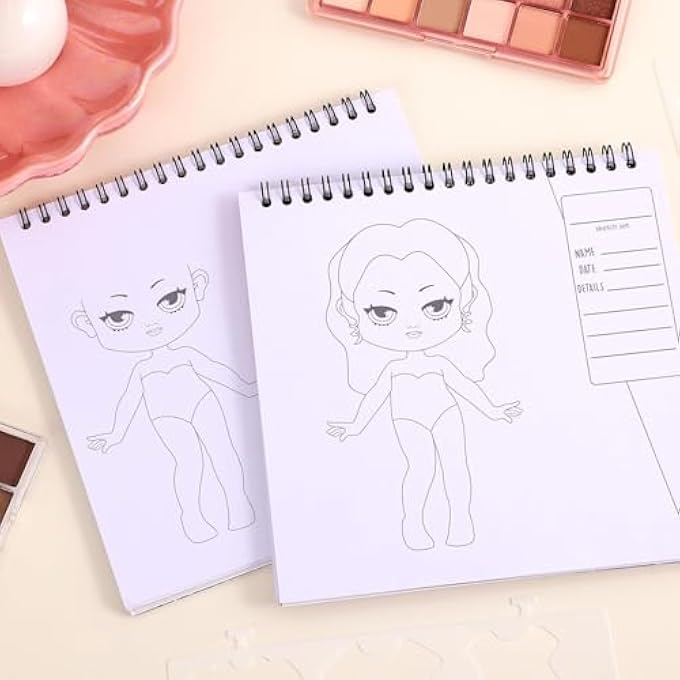 GIRLS DRESS UP GAME STICKER BOOK, 26 PAGES BEAUTY GURU COLORING BOOK FOR GIRL, FASHION SKETCHBOOK AND STICKER BOOKS FOR KIDS - Image 5