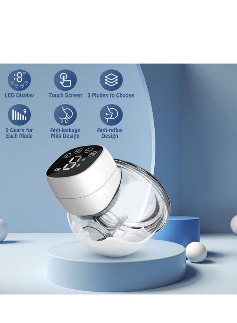 Wearable Electric Breast Milk Pump Automatic Wireless 1200mah Electronic Breast Pump for Baby Feeding Breast Pump Electric (QY-101) - Image 2