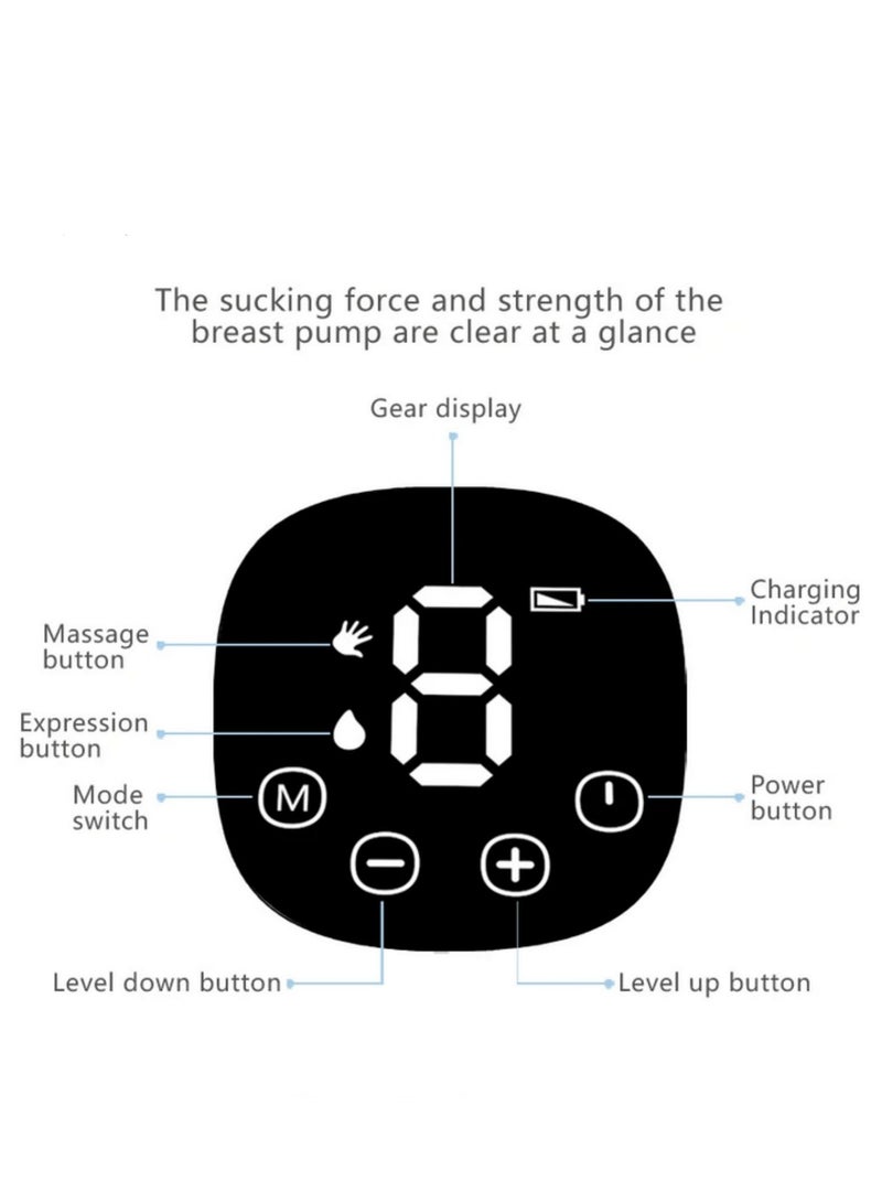 Wearable Electric Breast Milk Pump Automatic Wireless 1200mah Electronic Breast Pump for Baby Feeding Breast Pump Electric (QY-101) - Image 3