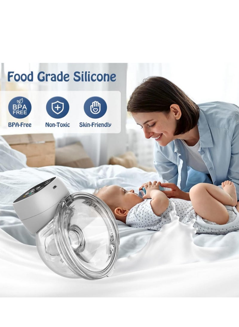 Wearable Electric Breast Milk Pump Automatic Wireless 1200mah Electronic Breast Pump for Baby Feeding Breast Pump Electric (QY-101) - Image 4